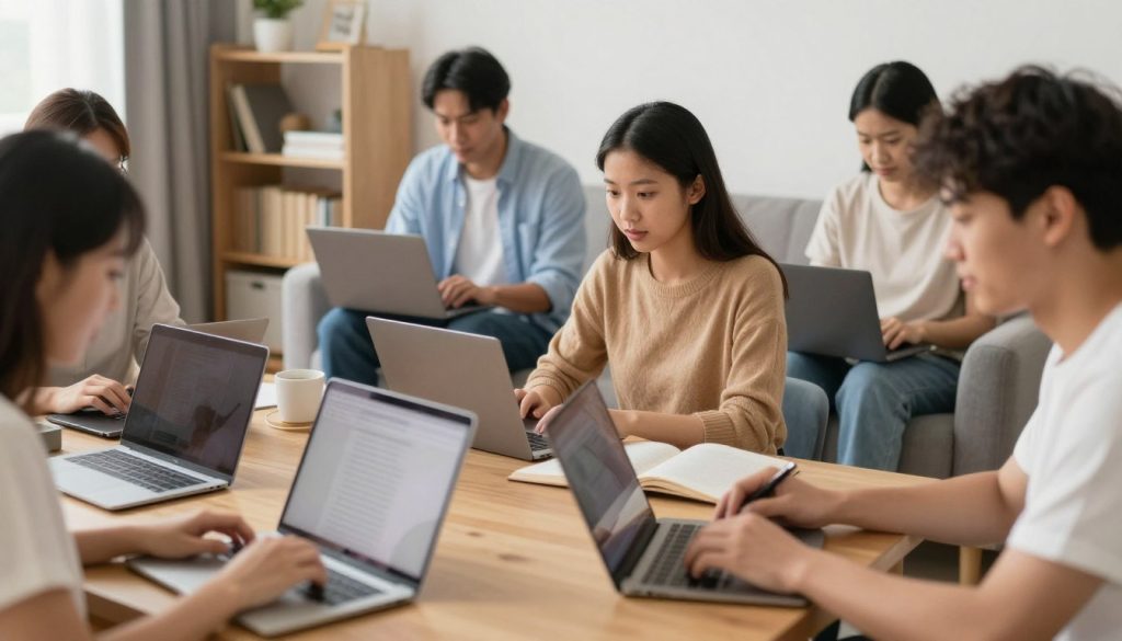 不同年龄段的人通过网课实现终身学习