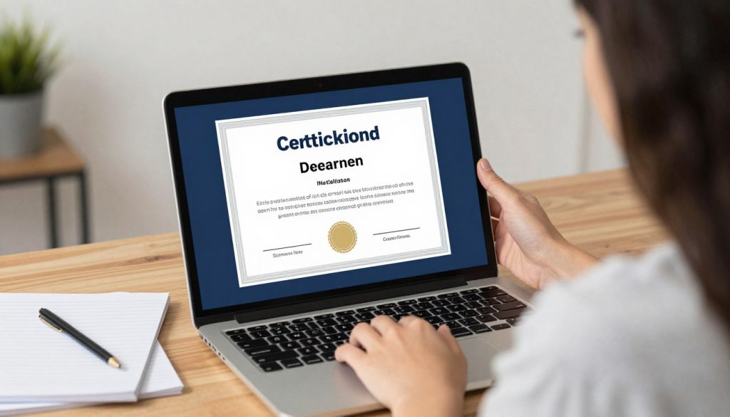 成功完成网课学习的学生展示证书